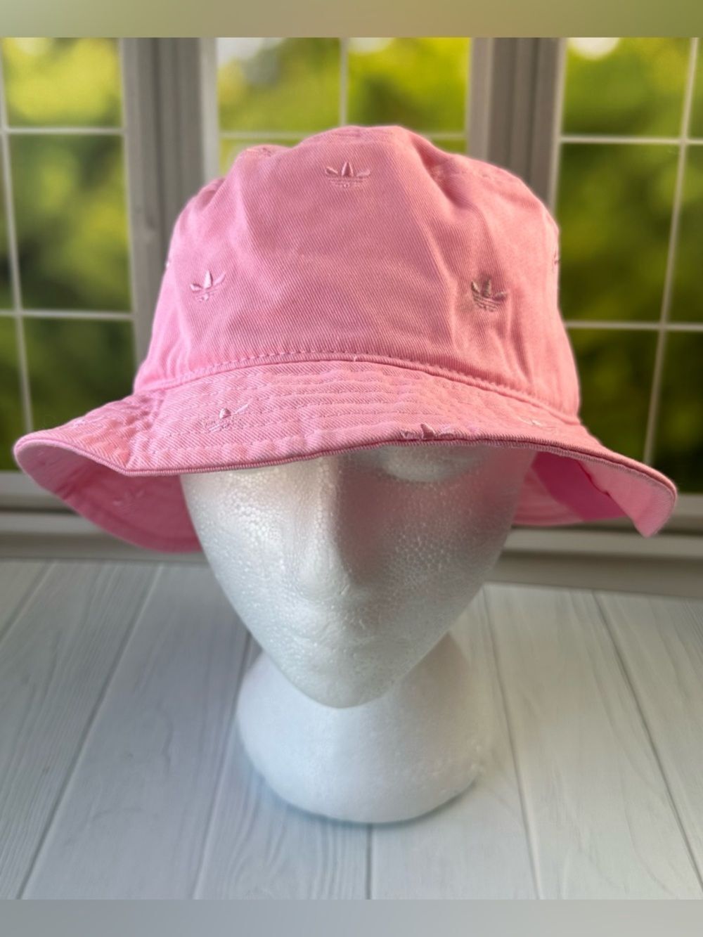 Adidas Originals Pink Trefoil Bucket Hat | OSFA | Embroidered Logo